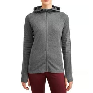 Avia Women’s Full Zip Hooded Athletic Jacket Gray Size S (4–6) EUC